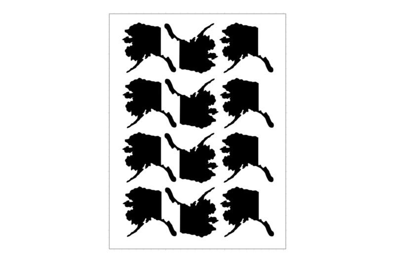 Sticker Sheet Country Outline Alaska Sticker Sheet Country Outline Alaska