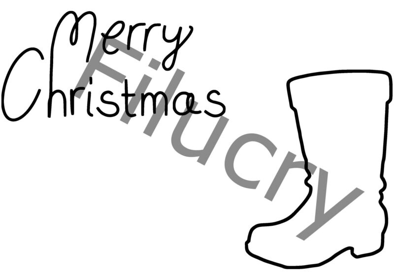 Merry Christmas and Santa Claus Boot Outline Banner, digital download, SVG / JPG / PNG / PDF Merry Christmas and Santa Claus Boot Outline Banner, digital download, SVG / JPG / PNG / PDF