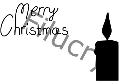 Merry Christmas und Kerze Banner, Digitaler Download, SVG / JPG / PNG / PDF