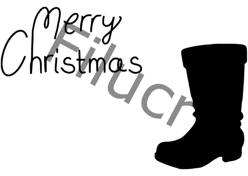 Merry Christmas and Santa Claus Boot Banner, digital download, SVG / JPG / PNG / PDF Merry Christmas and Santa Claus Boot Banner, digital download, SVG / JPG / PNG / PDF