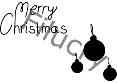 Merry Christmas und Weihnachtsbaumkugeln Banner, Digitaler Download, SVG / JPG / PNG / PDF