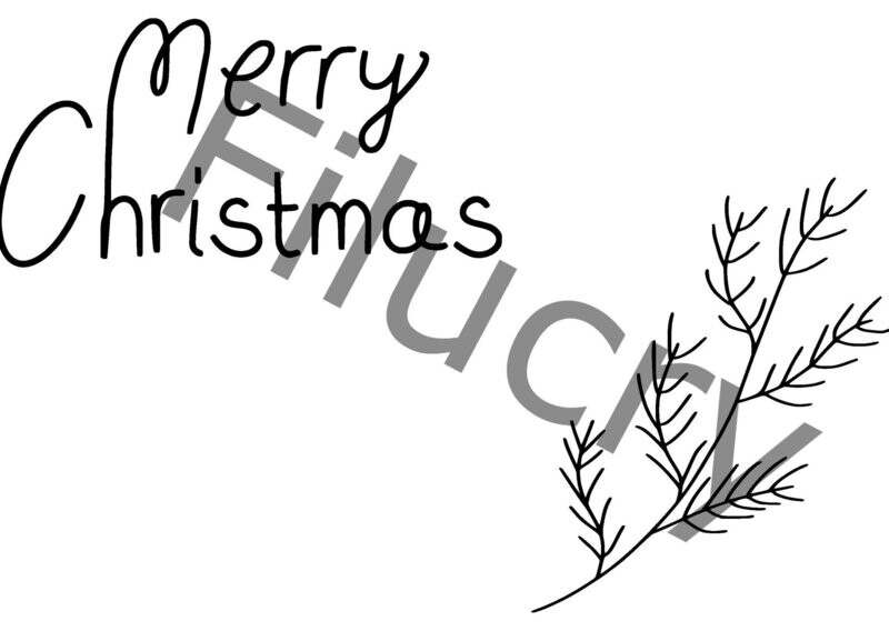 Merry Christmas and Fir Branch Banner, digital download, SVG / JPG / PNG / PDF Merry Christmas and Fir Branch Banner, digital download, SVG / JPG / PNG / PDF