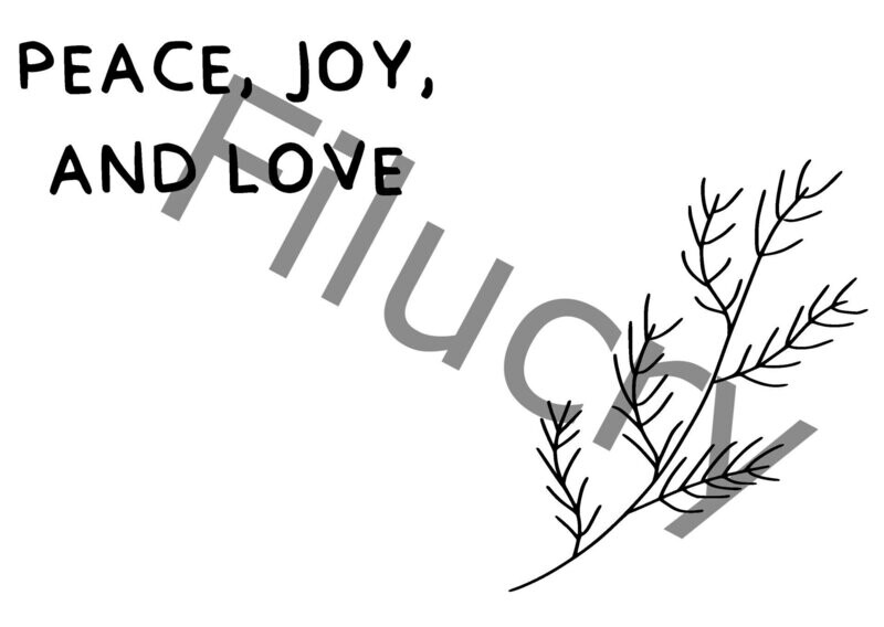Peace, Joy and Love Fir Branch Banner, digital download, SVG / JPG / PNG / PDF Peace, Joy and Love Fir Branch Banner, digital download, SVG / JPG / PNG / PDF