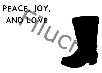 Peace, Joy and Love Stiefel Banner, Digitaler Download, SVG / JPG / PNG / PDF