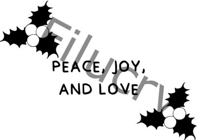 Peace, Joy and Love Mistelzweig Banner, Digitaler Download, SVG / JPG / PNG / PDF