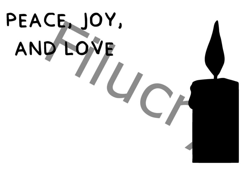 Peace, Joy and Love Candle Banner, digital download, SVG / JPG / PNG / PDF Peace, Joy and Love Candle Banner, digital download, SVG / JPG / PNG / PDF