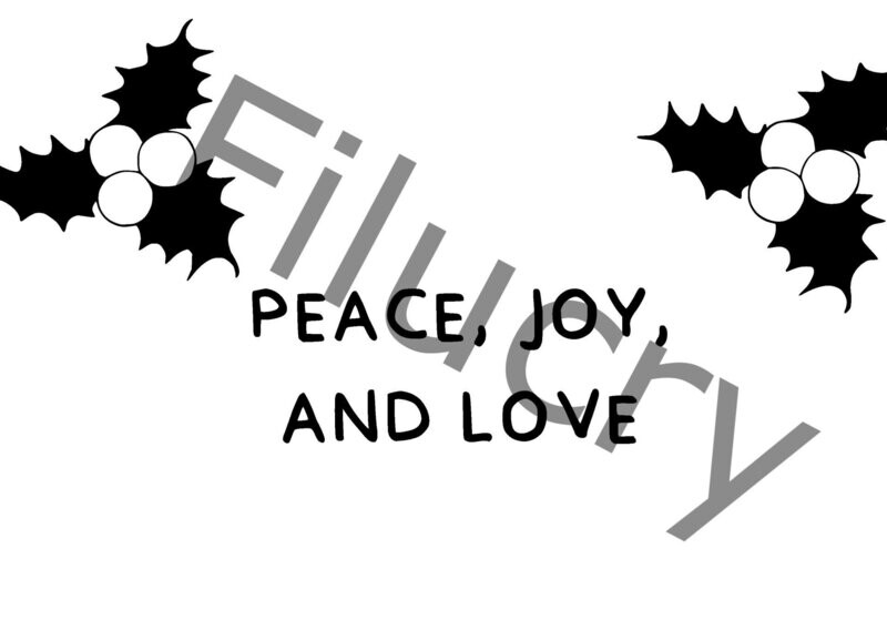 Peace, Joy and Love Mistletoe on top Banner, digital download, SVG / JPG / PNG / PDF Peace, Joy and Love Mistletoe on top Banner, digital download, SVG / JPG / PNG / PDF