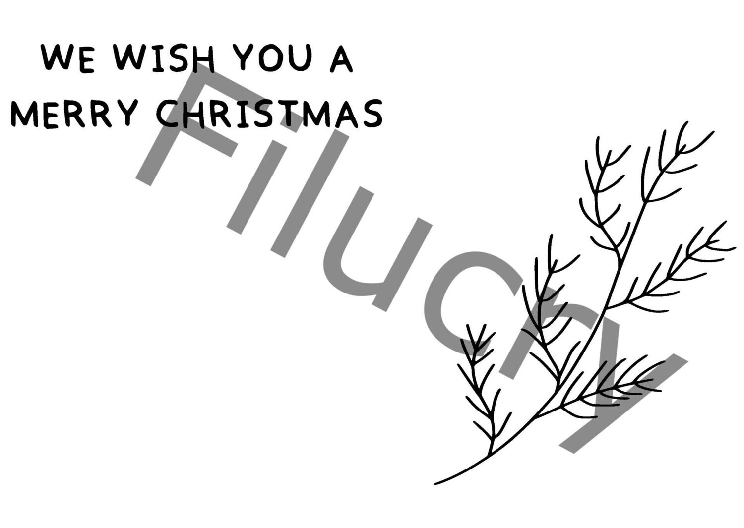 We wish you a merry christmas Tannenzweig Banner, Digitaler Download, SVG / JPG / PNG / PDF