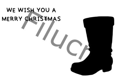 We wish you a merry christmas Stiefel Banner, Digitaler Download, SVG / JPG / PNG / PDF