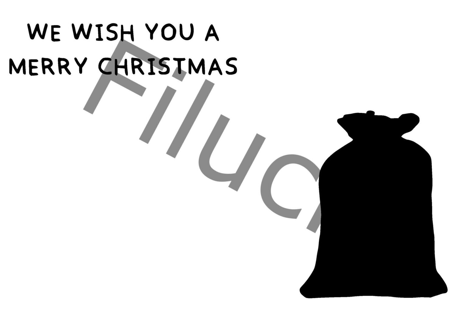 We wish you a merry christmas Nikolaussack Banner, Digitaler Download, SVG / JPG / PNG / PDF