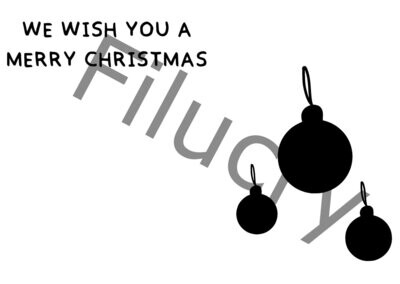 We wish you a merry christmas Weihnachtsbaumkugeln Banner, Digitaler Download, SVG / JPG / PNG / PDF
