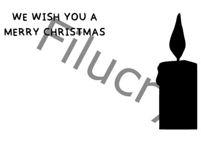 We wish you a merry christmas Kerze Banner, Digitaler Download, SVG / JPG / PNG / PDF