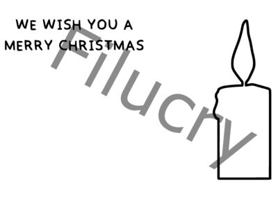 We wish you a merry christmas Kerze Umriss Banner, Digitaler Download, SVG / JPG / PNG / PDF