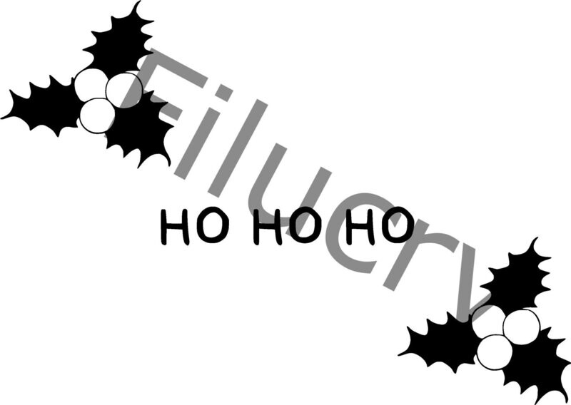 Ho Ho Ho Mistletoe Banner, digital download, SVG / JPG / PNG / PDF Ho Ho Ho Mistletoe Banner, digital download, SVG / JPG / PNG / PDF