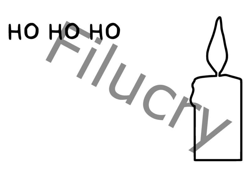 Ho Ho Ho Candle Outline Banner, digital download, SVG / JPG / PNG / PDF Ho Ho Ho Candle Outline Banner, digital download, SVG / JPG / PNG / PDF