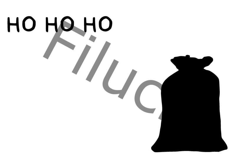 Ho Ho Ho Santa's Bag Banner, digital download, SVG / JPG / PNG / PDF