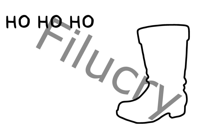 Ho Ho Ho Santa's Boot Outline Banner, digital download, SVG / JPG / PNG / PDF Ho Ho Ho Santa's Boot Outline Banner, digital download, SVG / JPG / PNG / PDF
