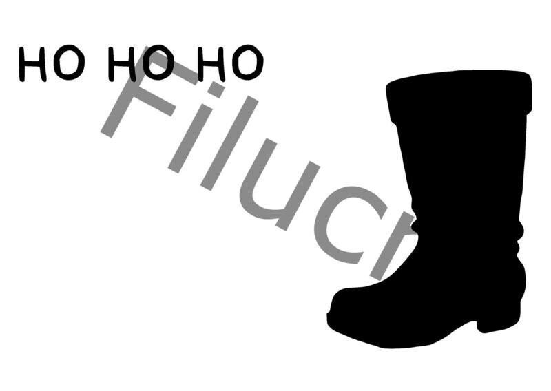 Ho Ho Ho Santa's Boot Banner, digital download, SVG / JPG / PNG / PDF Ho Ho Ho Santa's Boot Banner, digital download, SVG / JPG / PNG / PDF
