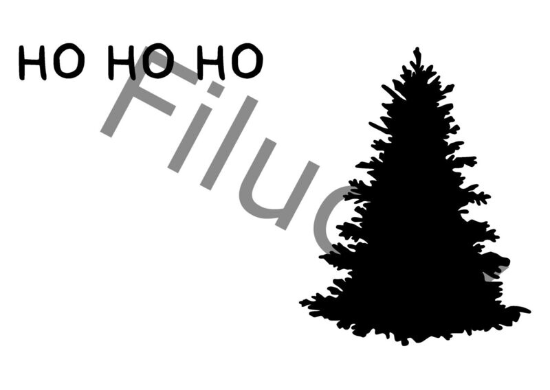Ho Ho Ho Fir Tree Banner, digital download, SVG / JPG / PNG / PDF Ho Ho Ho Fir Tree Banner, digital download, SVG / JPG / PNG / PDF