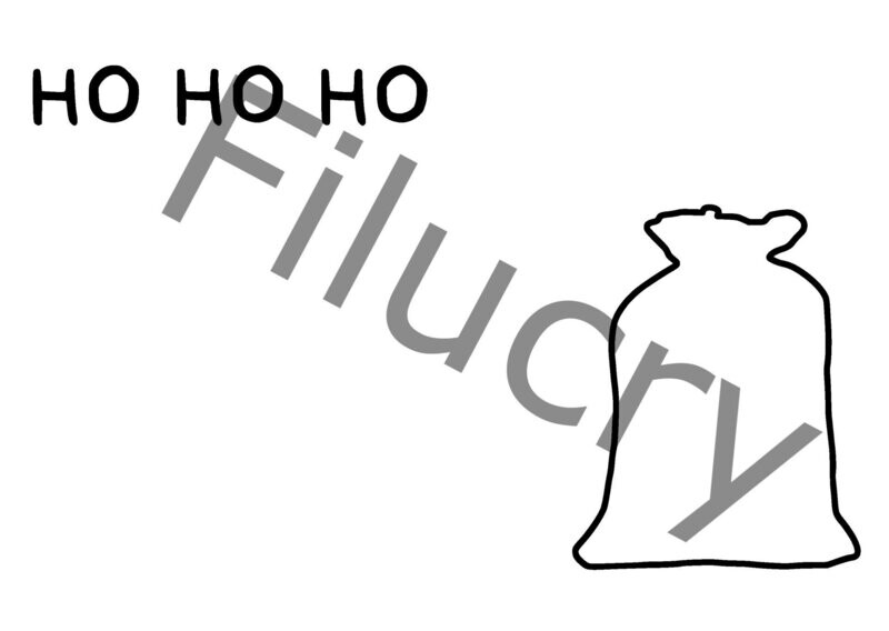 Ho Ho Ho Santa's Bag Outline Banner, digital download, SVG / JPG / PNG / PDF Ho Ho Ho Santa's Bag Outline Banner, digital download, SVG / JPG / PNG / PDF