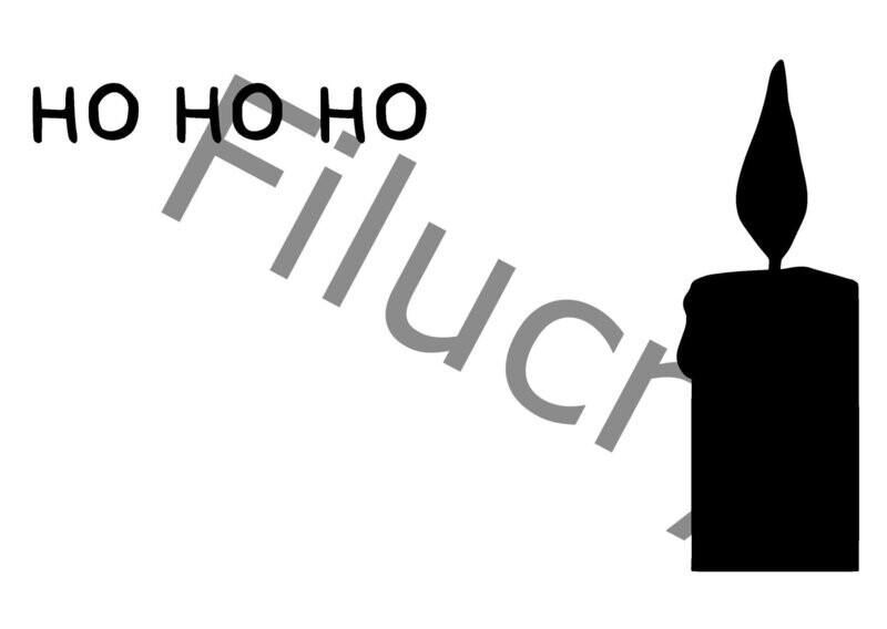 Ho Ho Ho Candle Banner, digital download, SVG / JPG / PNG / PDF Ho Ho Ho Candle Banner, digital download, SVG / JPG / PNG / PDF