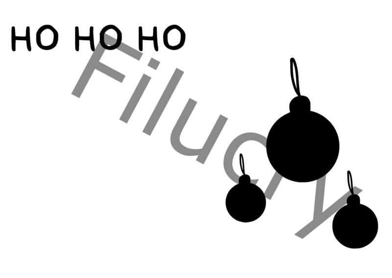 Ho Ho Ho Tree Balls Banner, digital download, SVG / JPG / PNG / PDF Ho Ho Ho Tree Balls Banner, digital download, SVG / JPG / PNG / PDF