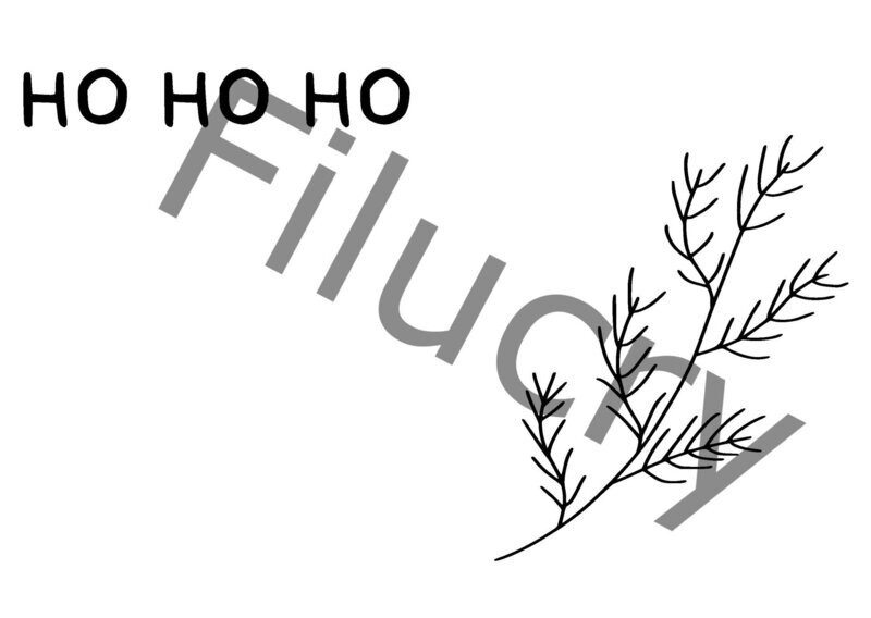 Ho Ho Ho Fir Branch Banner, digital download, SVG / JPG / PNG / PDF Ho Ho Ho Fir Branch Banner, digital download, SVG / JPG / PNG / PDF
