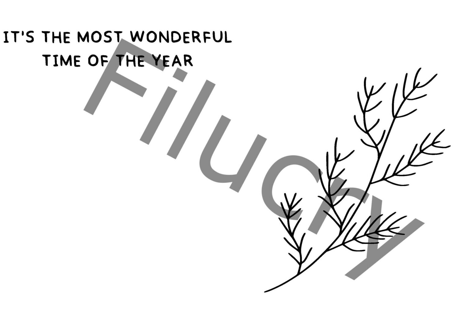 It's the most wonderful time of the year Tannenzweig Banner, Digitaler Download, SVG / JPG / PNG / PDF