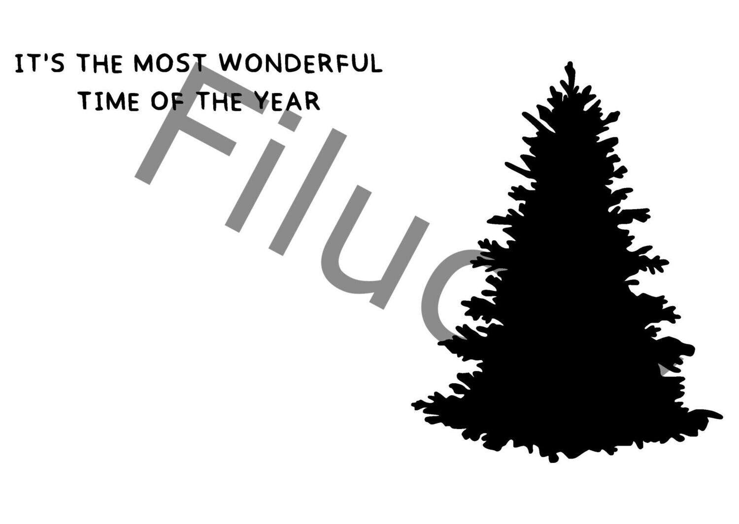 It's the most wonderful time of the year Tannenbaum Banner, Digitaler Download, SVG / JPG / PNG / PDF