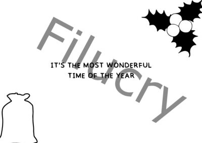 It's the most wonderful time of the year Mistelzweig Nikolaussack Umriss Banner, Digitaler Download, SVG / JPG / PNG / PDF