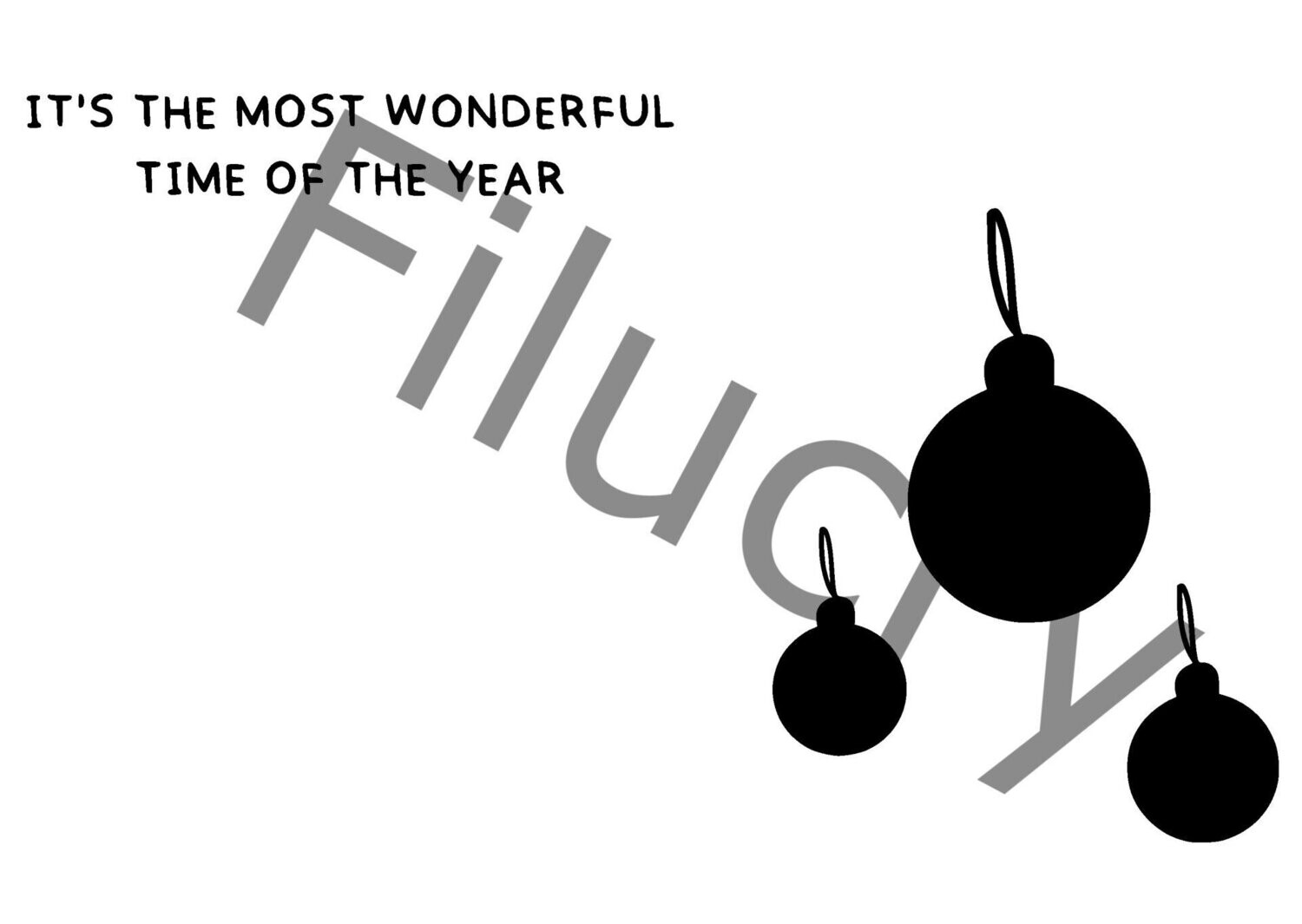 It's the most wonderful time of the year Tree Balls Banner, digital download, SVG / JPG / PNG / PDF