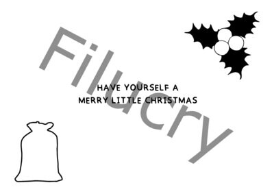 Have yourself a merry little christmas Mistelzweig Nikolaussack Umriss Banner, Digitaler Download, SVG / JPG / PNG / PDF