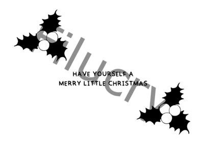 Have yourself a merry little christmas Mistelzweig Banner, Digitaler Download, SVG / JPG / PNG / PDF