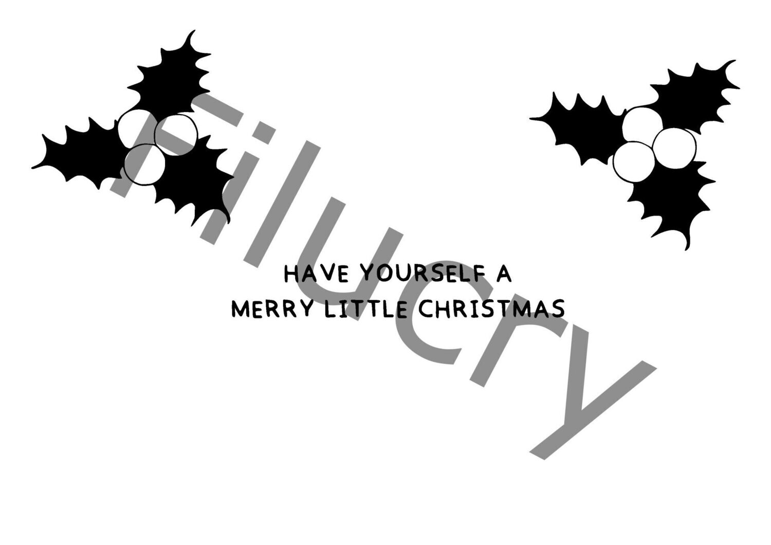 Have yourself a merry little christmas Mistelzweig oben Banner, Digitaler Download, SVG / JPG / PNG / PDF