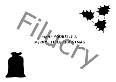 Have yourself a merry little christmas mistletoe Santa's Bag Banner, digital download, SVG / JPG / PNG / PDF