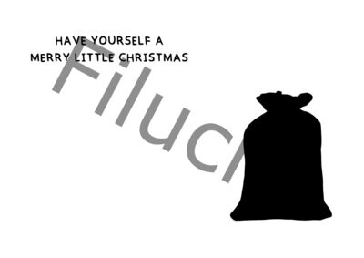 Have yourself a merry little christmas Nikolaussack Banner, Digitaler Download, SVG / JPG / PNG / PDF