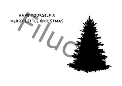 Have yourself a merry little christmas Tannenbaum Banner, Digitaler Download, SVG / JPG / PNG / PDF