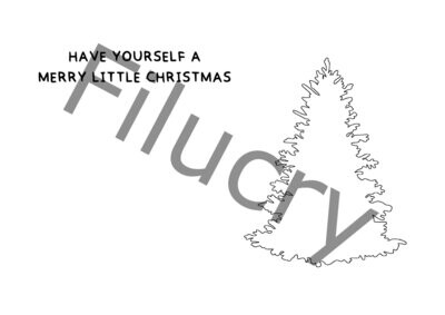 Have yourself a merry little christmas Tannenbaum Umriss Banner, Digitaler Download, SVG / JPG / PNG / PDF