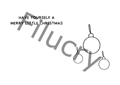 Have yourself a merry little christmas Weihnachtsbaumkugeln Umriss Banner, Digitaler Download, SVG / JPG / PNG / PDF