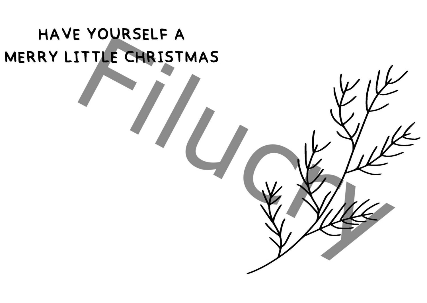 Have yourself a merry little christmas Tannenzweig Banner, Digitaler Download, SVG / JPG / PNG / PDF