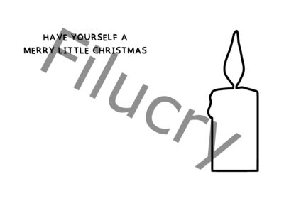 Have yourself a merry little christmas candle outline Banner, digital download, SVG / JPG / PNG / PDF