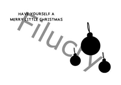 Have yourself a merry little christmas Weihnachtsbaumkugeln Banner, Digitaler Download, SVG / JPG / PNG / PDF