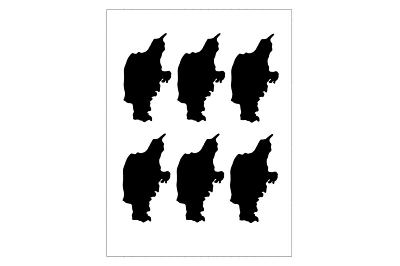 Sticker Sheet Country Outline Jutland Denmark Sticker Sheet Country Outline Jutland Denmark
