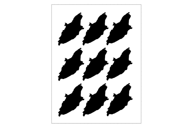Sticker Sheet Country Outline Rhodes Sticker Sheet Country Outline Rhodes