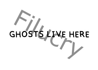 Ghosts live here Banner, Digitaler Download, SVG / JPG / PNG / PDF