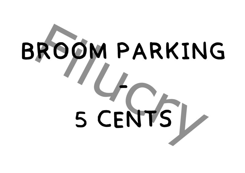 Broom Parking 5 Cents Banner, digital download, SVG / JPG / PNG / PDF Broom Parking 5 Cents Banner, digital download, SVG / JPG / PNG / PDF