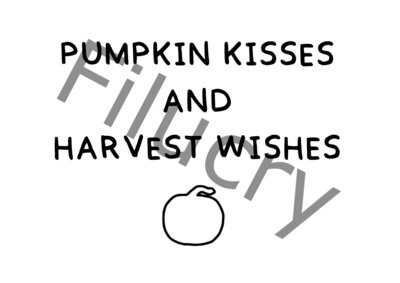 Pumpkin kisses and harvest wishes Banner, Digitaler Download, SVG / JPG / PNG / PDF