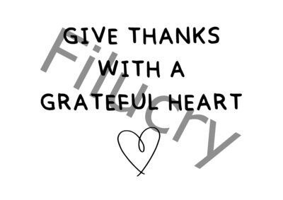 Give thanks with a grateful heart Banner, Digitaler Download, SVG / JPG / PNG / PDF