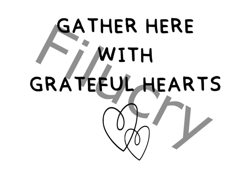 Gather here with grateful hearts Banner, Digitaler Download, SVG / JPG / PNG / PDF Gather here with grateful hearts Banner, Digitaler Download, SVG / JPG / PNG / PDF