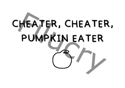 Cheater, cheater, pumpkin eater Banner, Digitaler Download, SVG / JPG / PNG / PDF